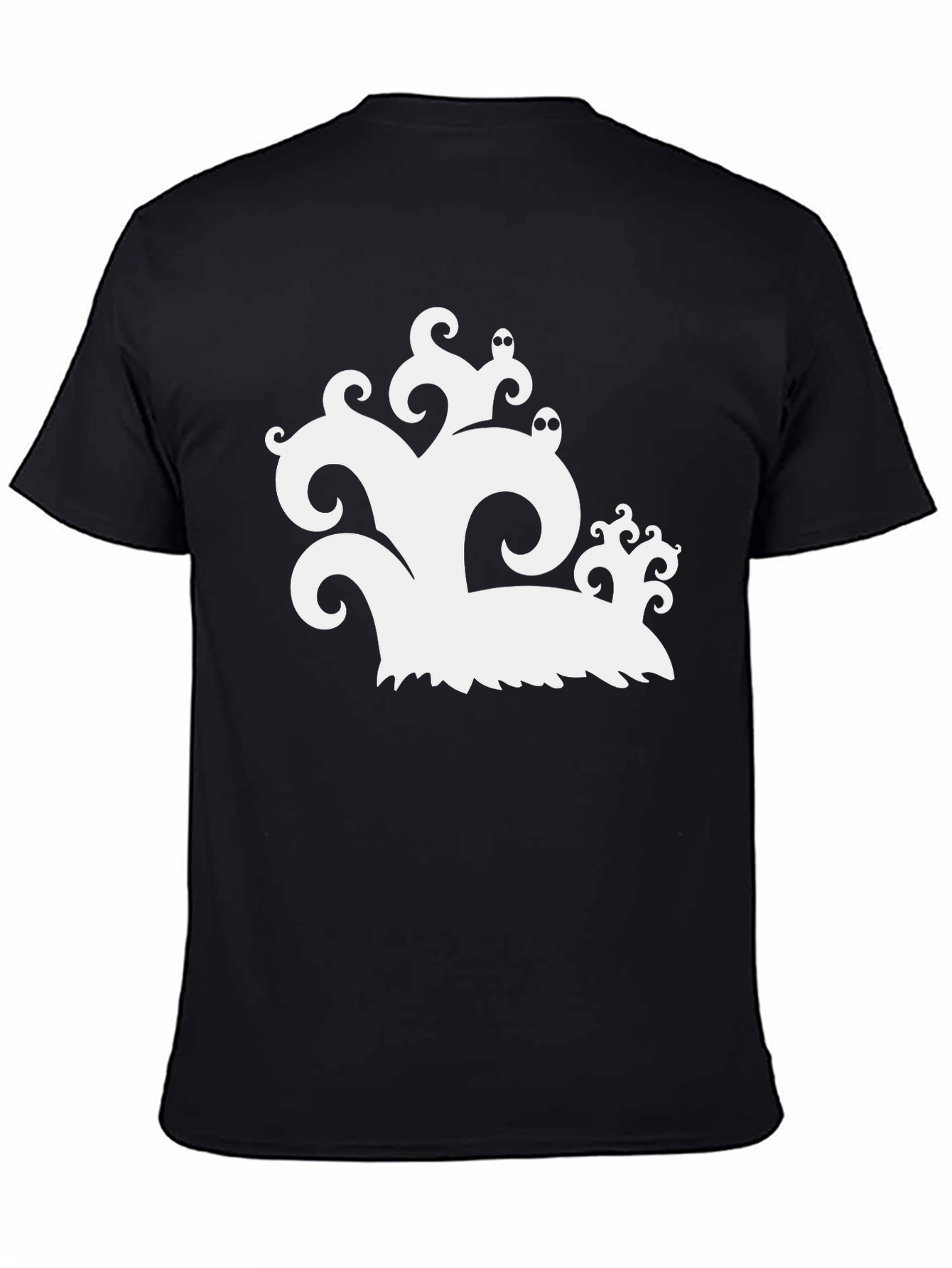 Ghostly Halloween T-Shirt - Black Cotton Tee