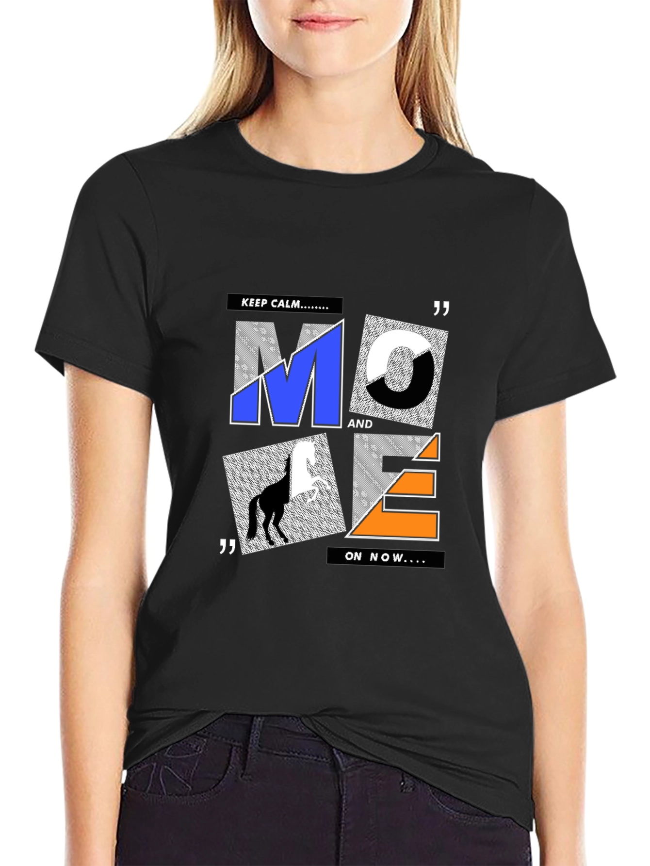 Cool Graphic Print Tee - Keep Calm MOVE ON