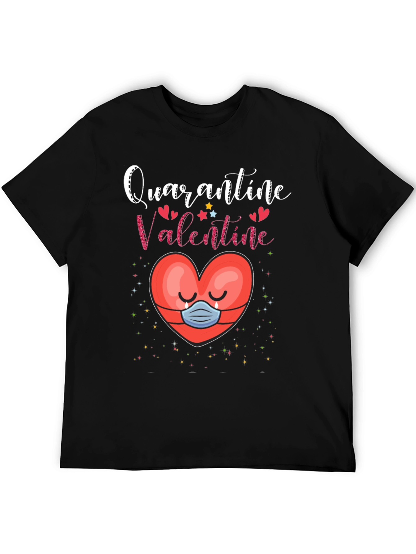 Quarantine Valentine T-Shirt Heart Mask Tee