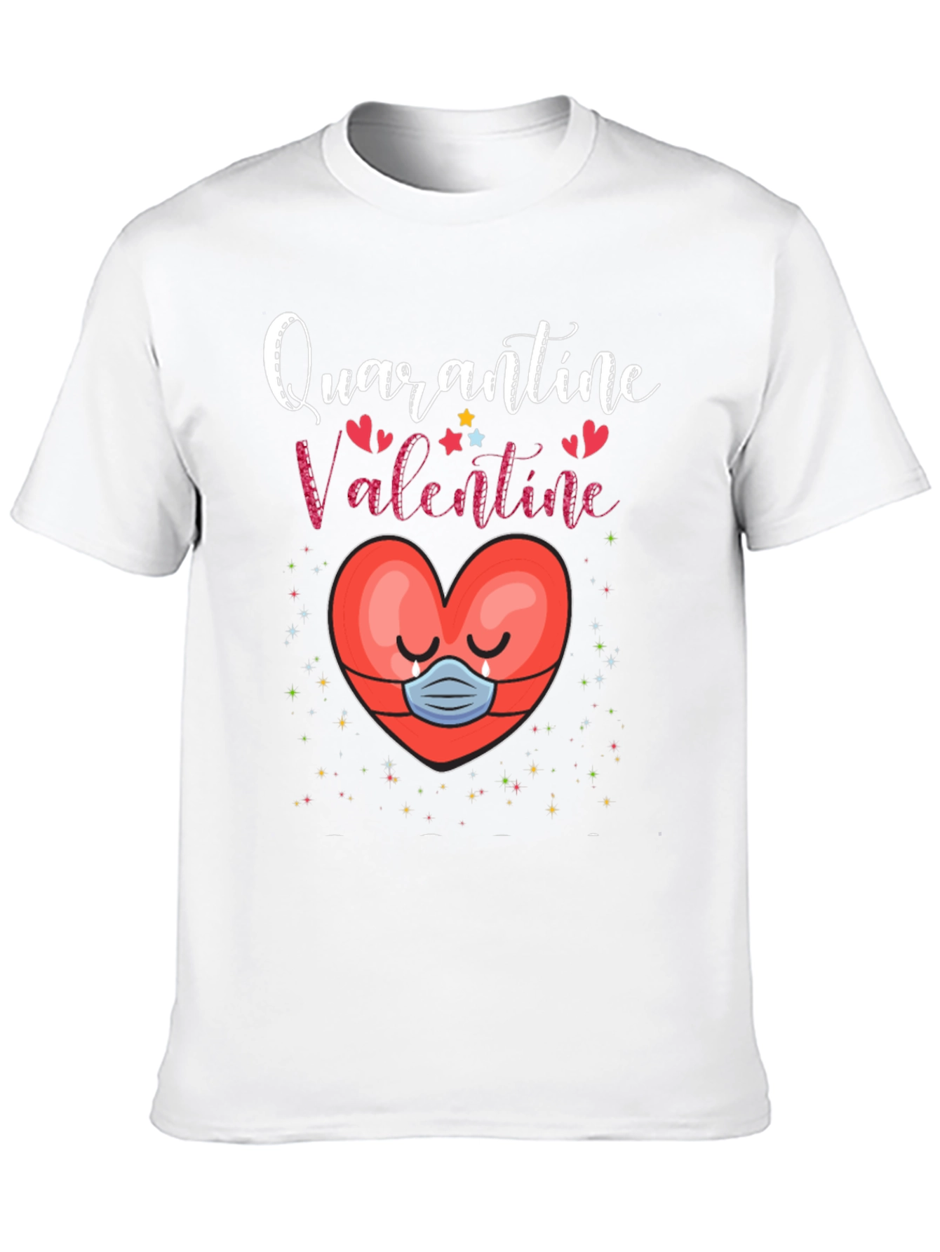 Quarantine Valentine T-Shirt Heart Mask Tee