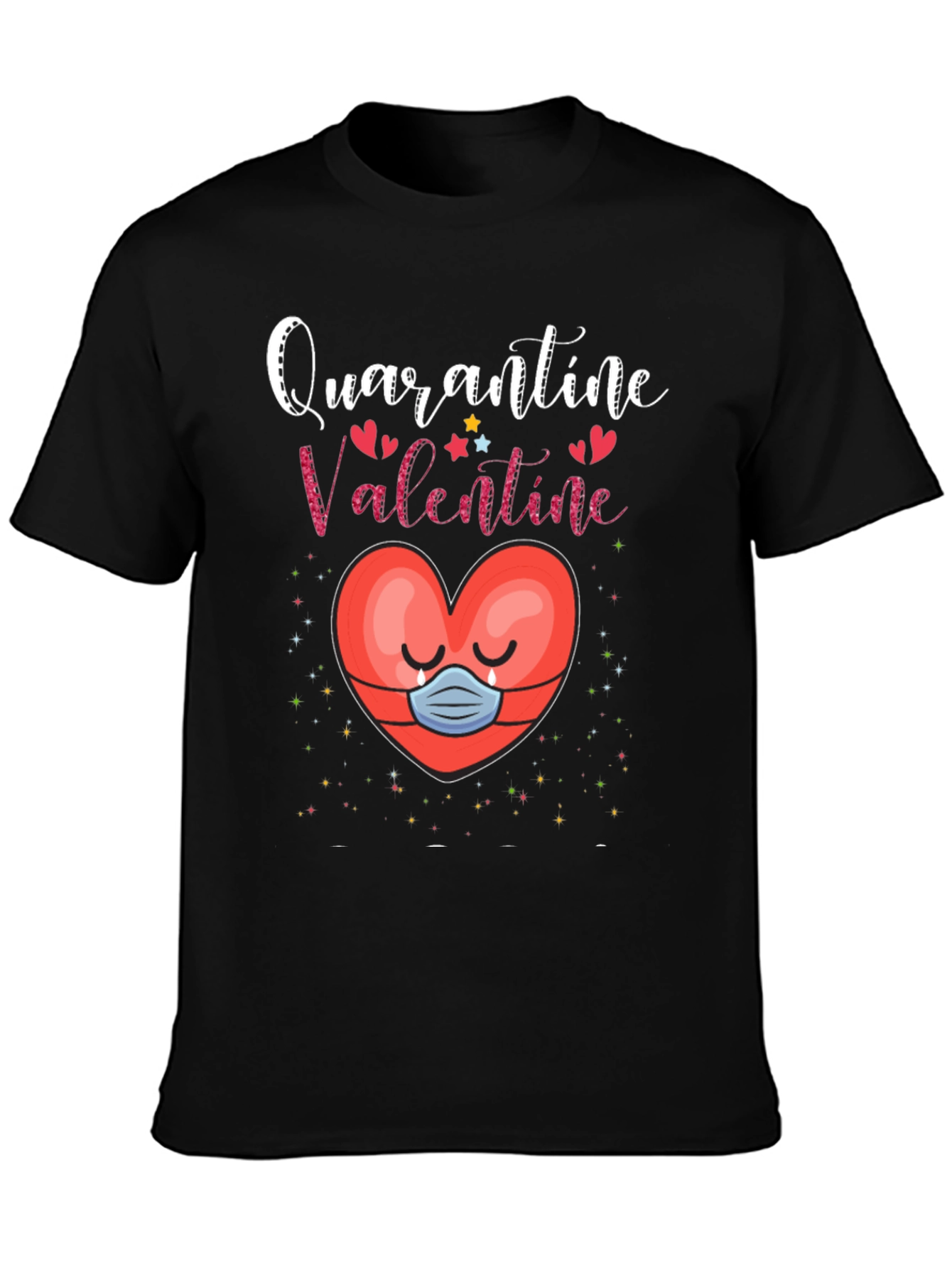 Quarantine Valentine T-Shirt Heart Mask Tee