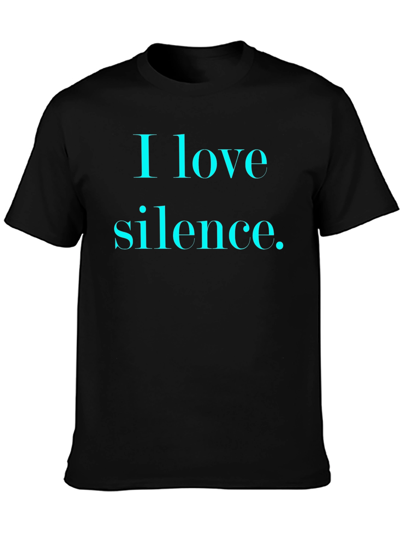 I Love Silence Graphic Tee - Black