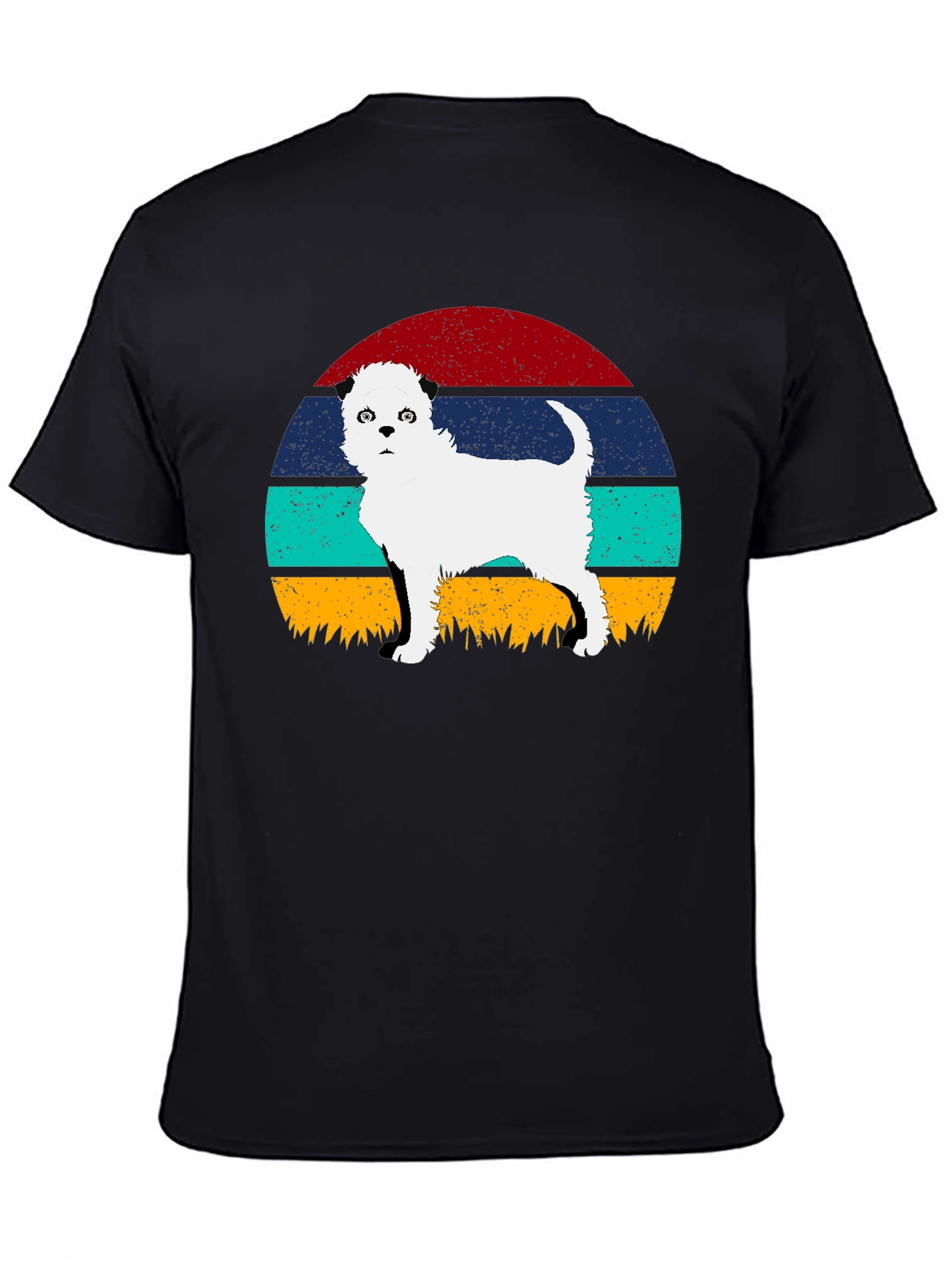 Retro Dog Sunset Graphic Tee