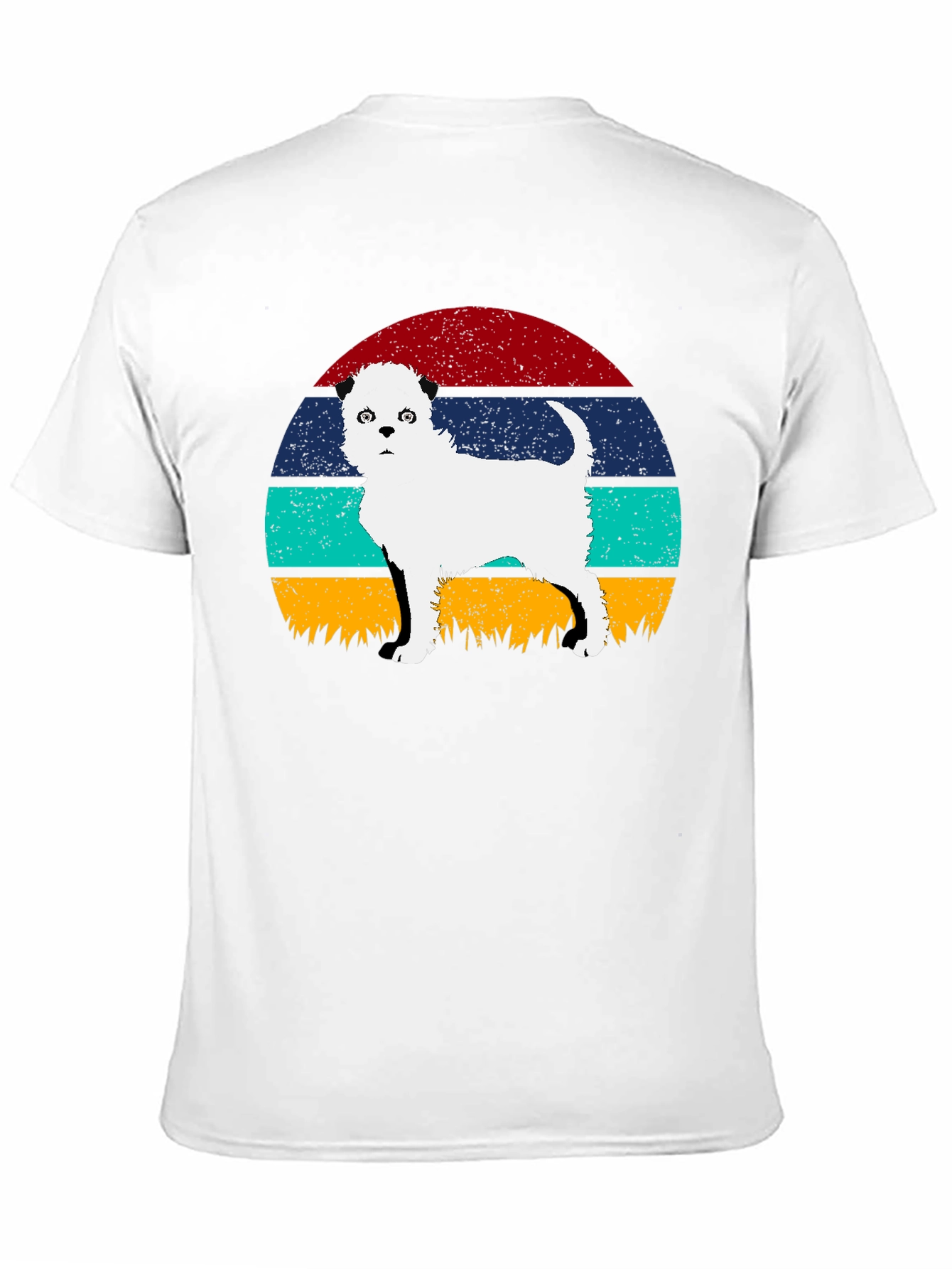 Retro Dog Sunset Graphic Tee