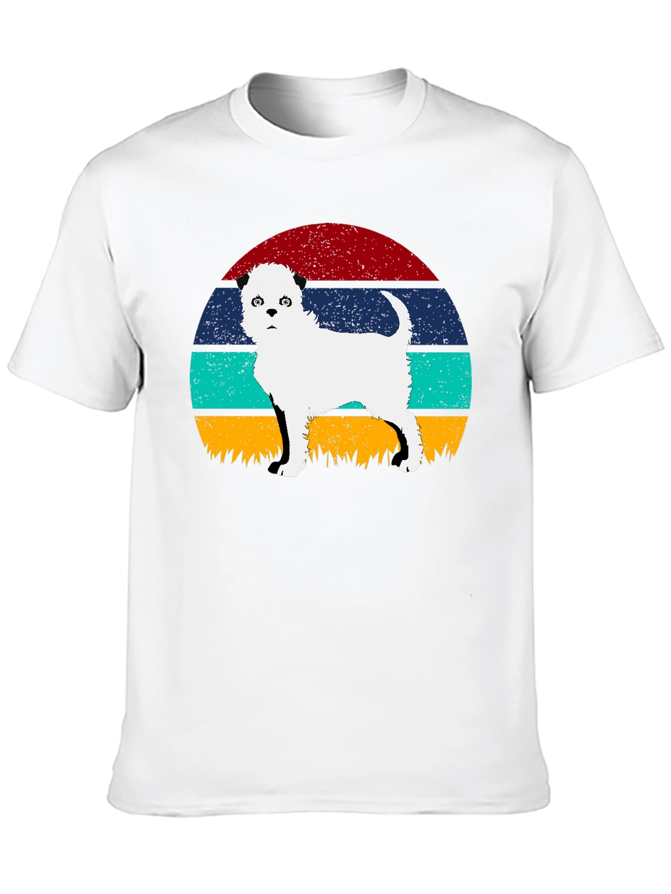 Retro Dog Sunset Graphic Tee