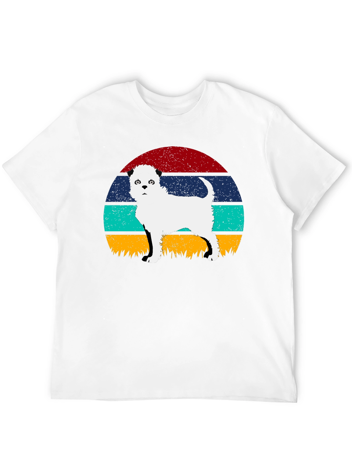 Retro Dog Sunset Graphic Tee
