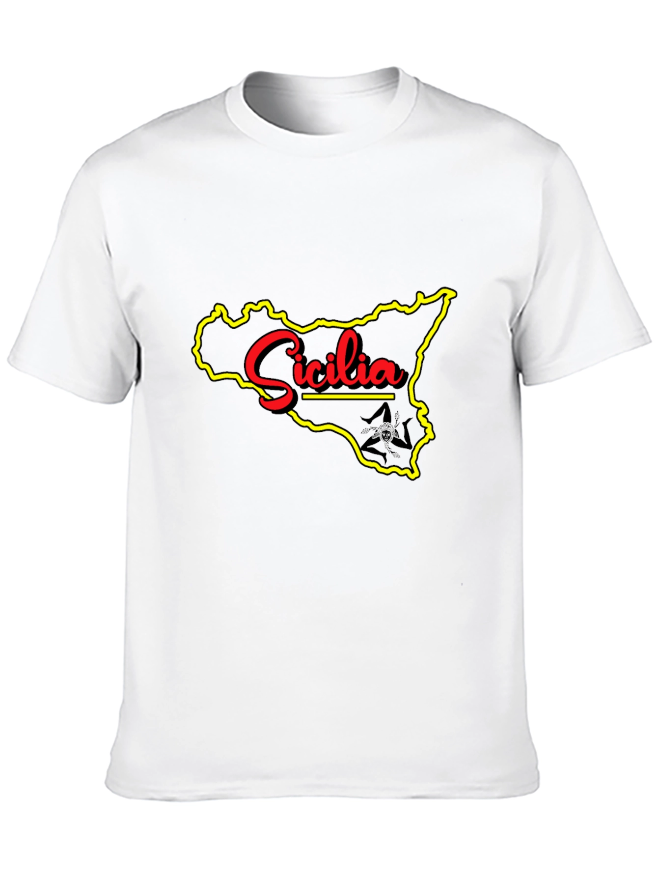 Sicilia Map T-Shirt - Italy Travel Souvenir Graphic Tee