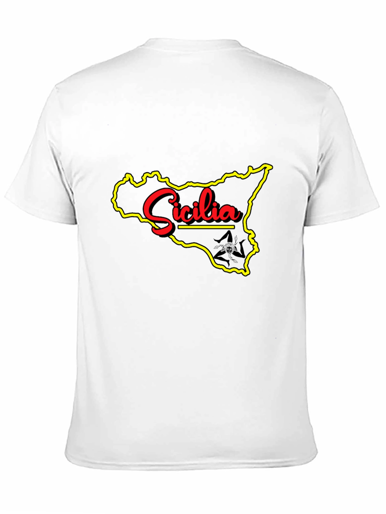 Sicilia Map T-Shirt - Italy Travel Souvenir Graphic Tee
