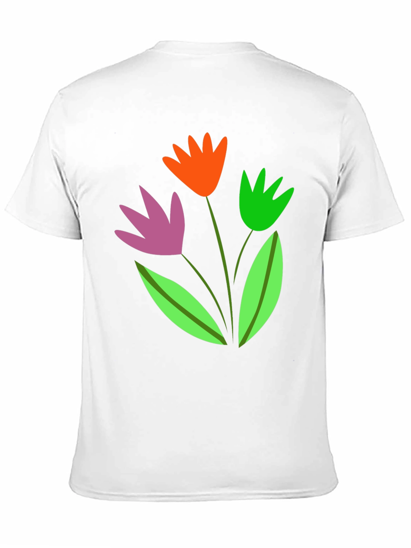 Floral Graphic Tee - Trendy Cotton Blend Shirt