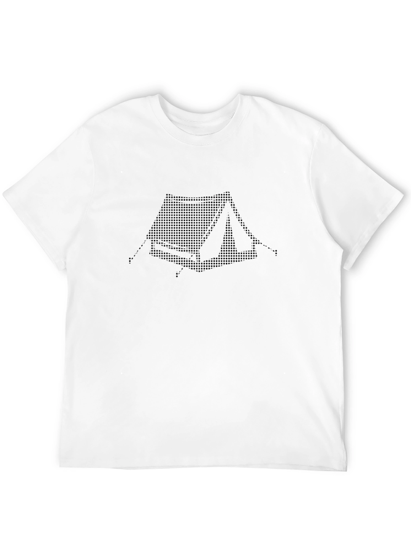 Camping Tent Graphic Black T-Shirt