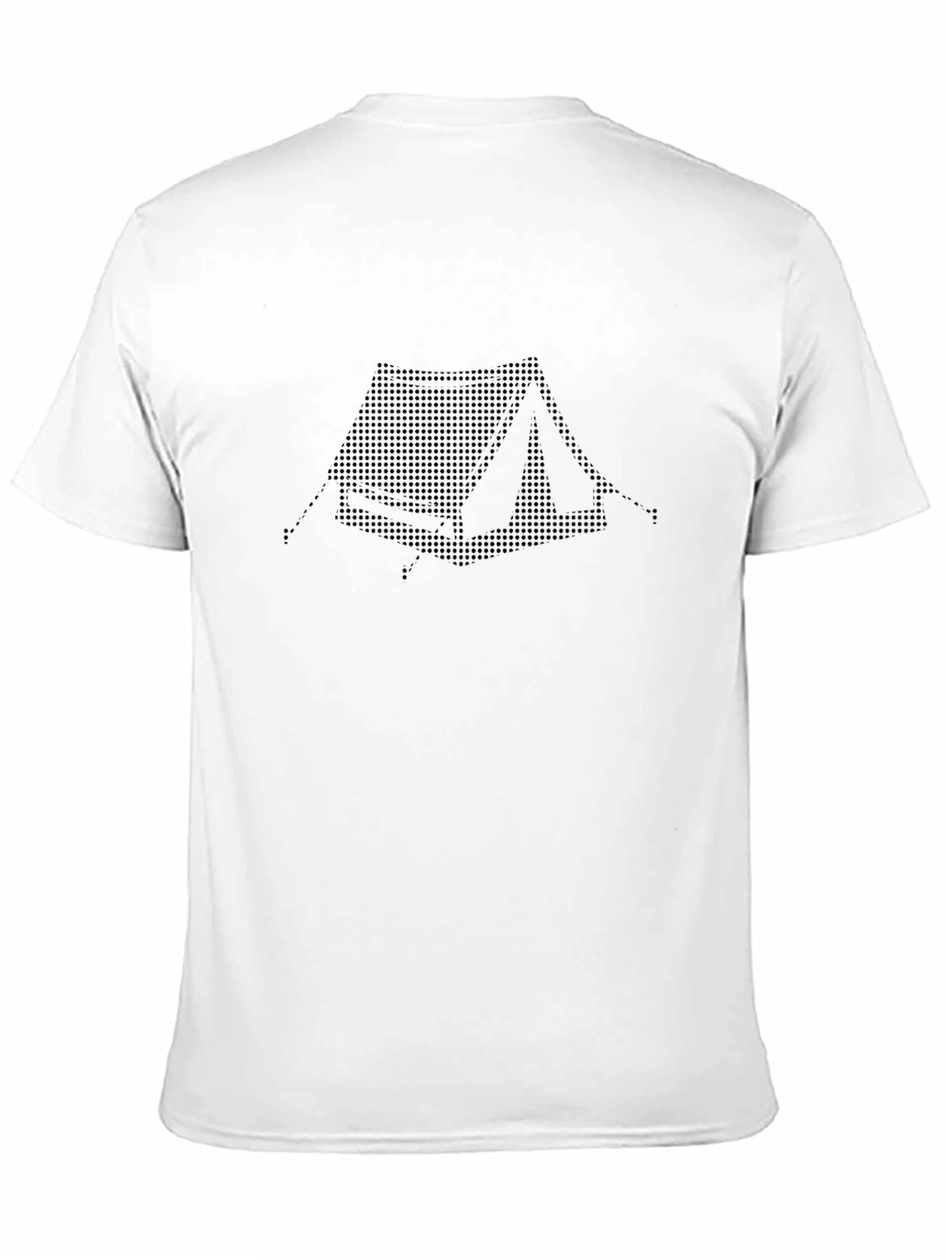 Camping Tent Graphic Black T-Shirt