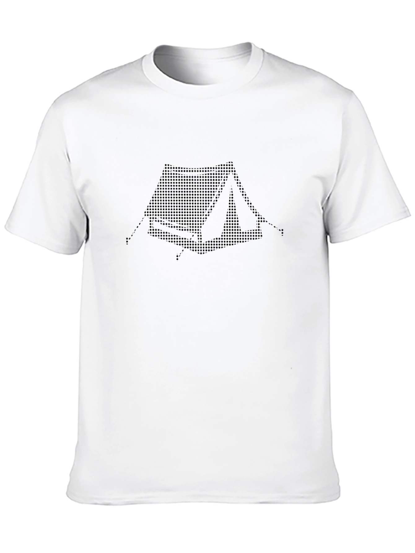 Camping Tent Graphic Black T-Shirt