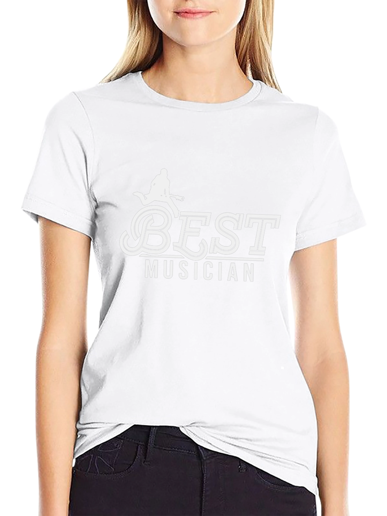 Best Musician Graphic Tee - Black Cotton T-Shirt
