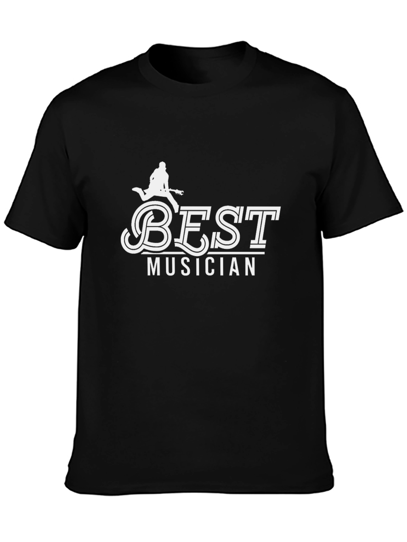 Best Musician Graphic Tee - Black Cotton T-Shirt