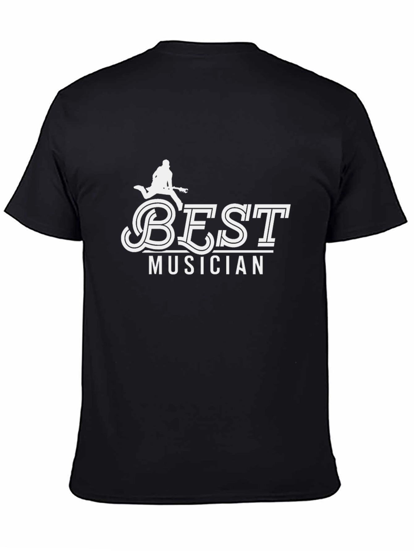 Best Musician Graphic Tee - Black Cotton T-Shirt