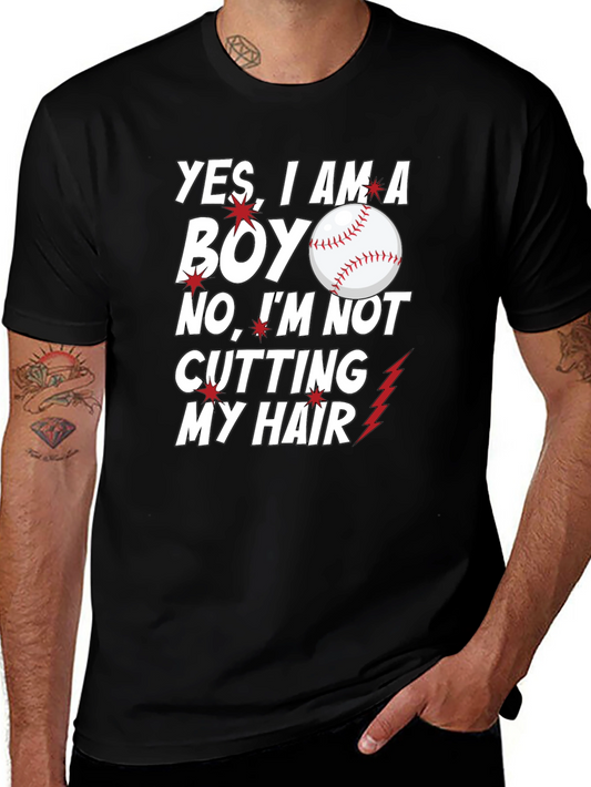Yes I am a Boy T-Shirt - Funny Baseball Tee