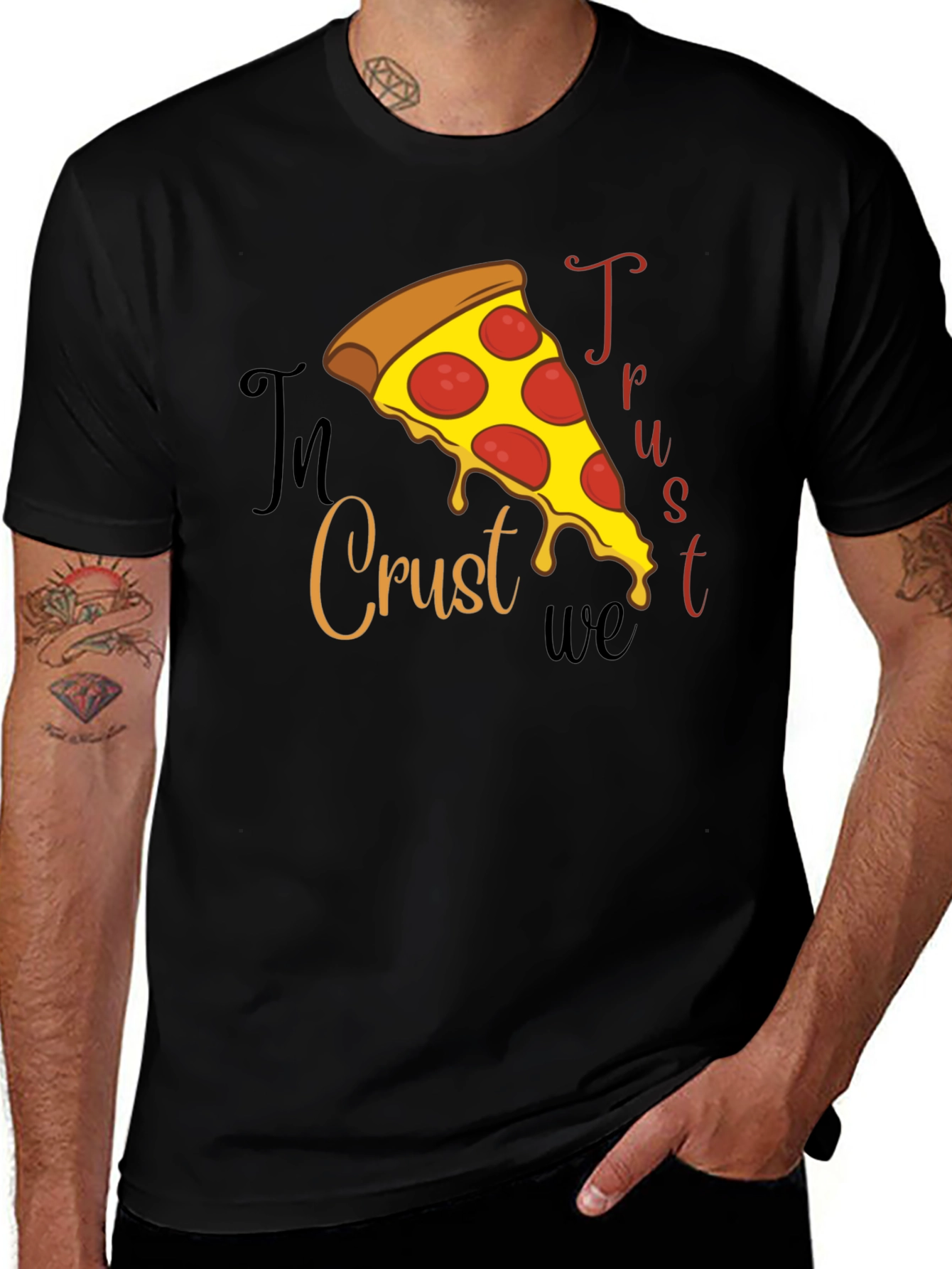 In Crust We Trust Pizza Graphic Tee