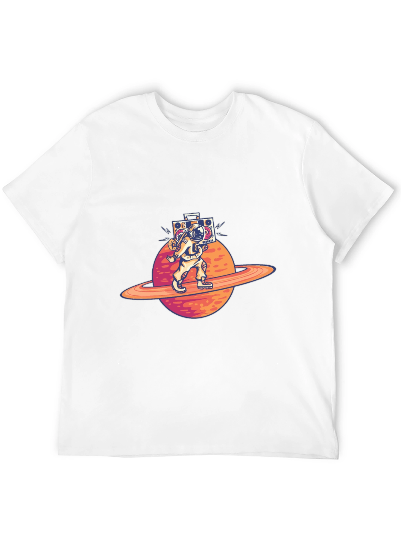 Astronaut Planet Boombox Graphic Tee