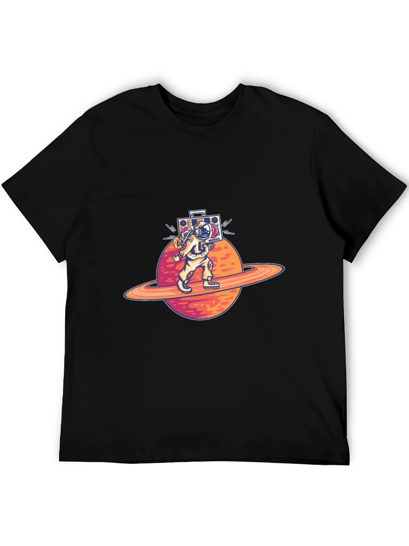 Astronaut Planet Boombox Graphic Tee