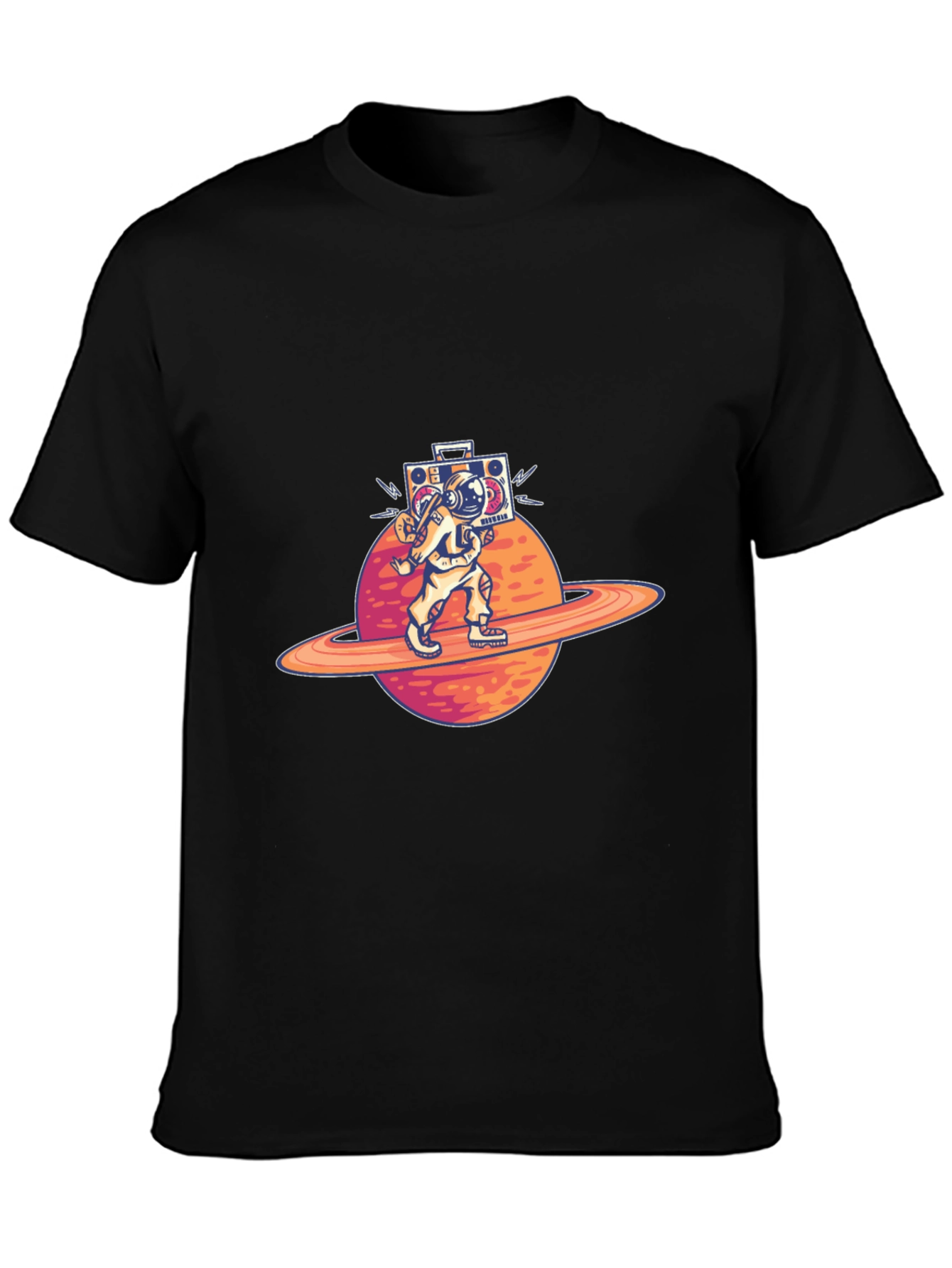 Astronaut Planet Boombox Graphic Tee