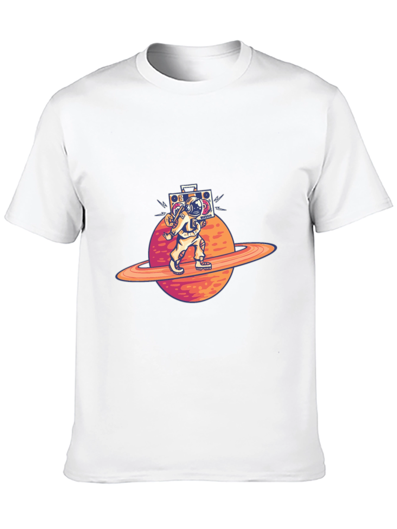 Astronaut Planet Boombox Graphic Tee