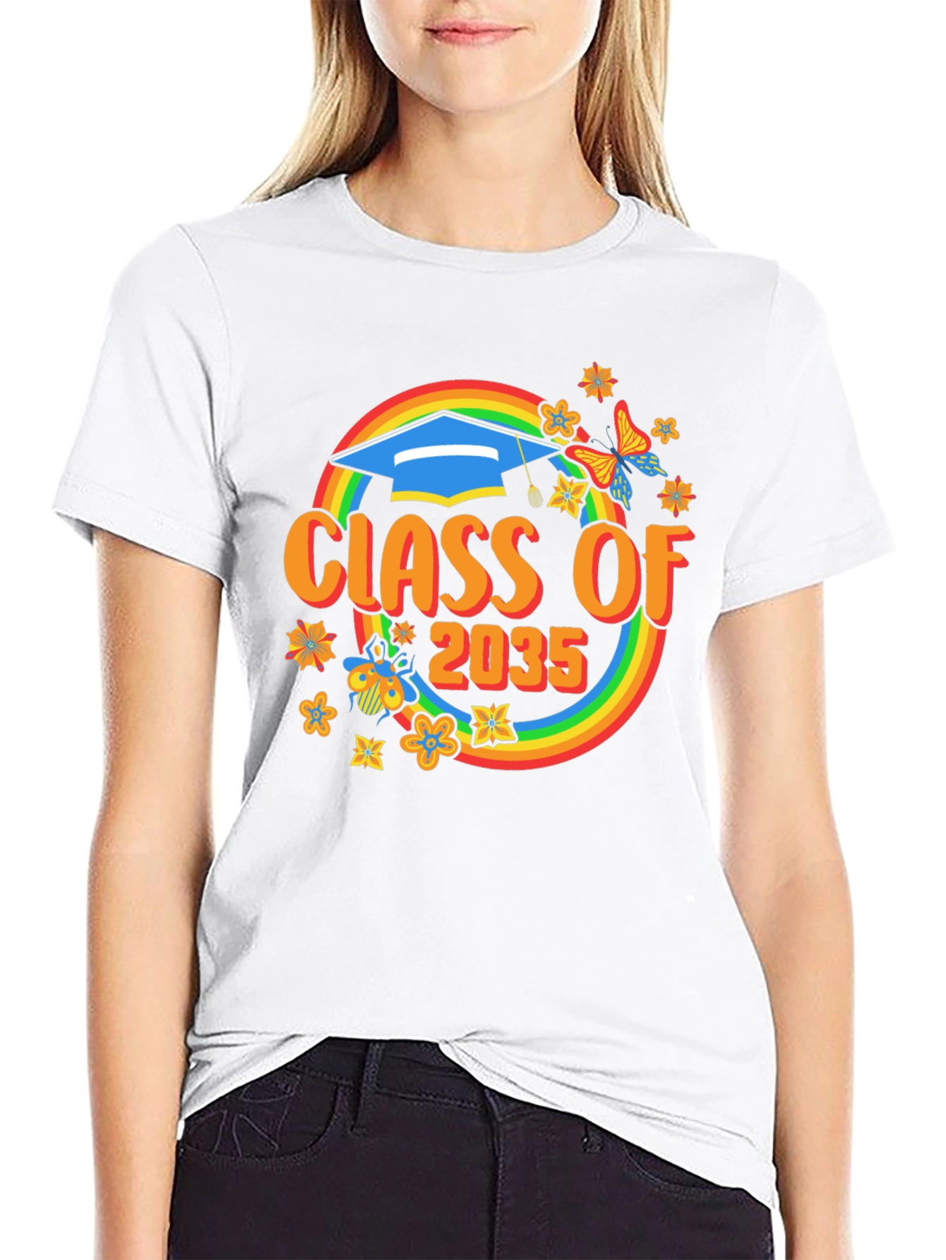 Class of 2035 Rainbow Graduation T-Shirt