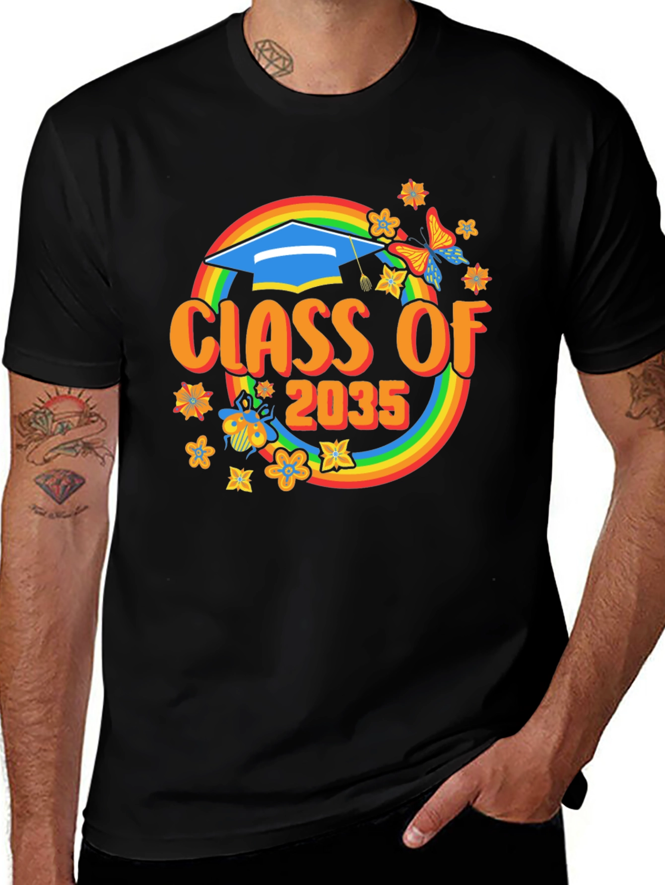 Class of 2035 Rainbow Graduation T-Shirt