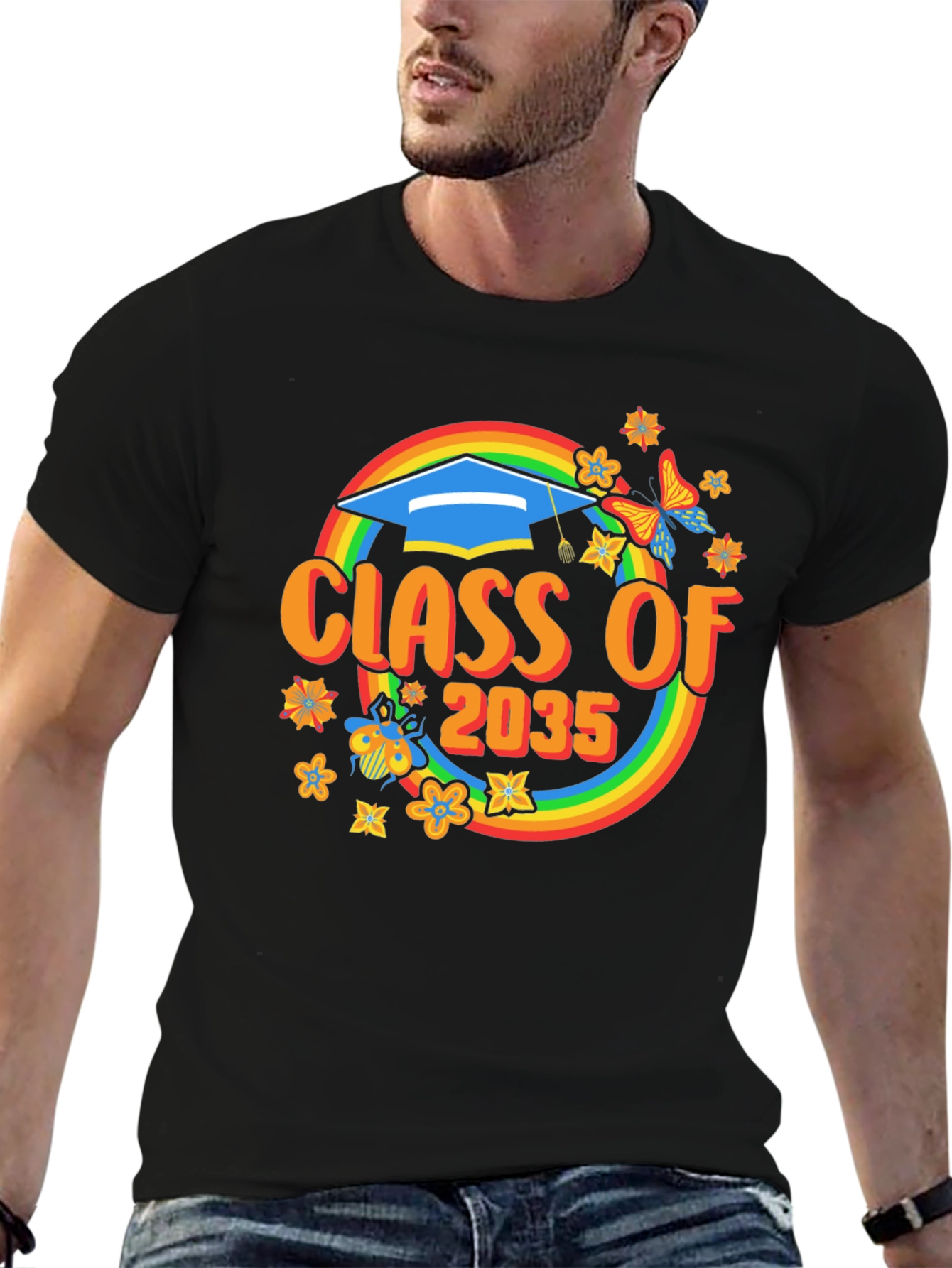 Class of 2035 Rainbow Graduation T-Shirt