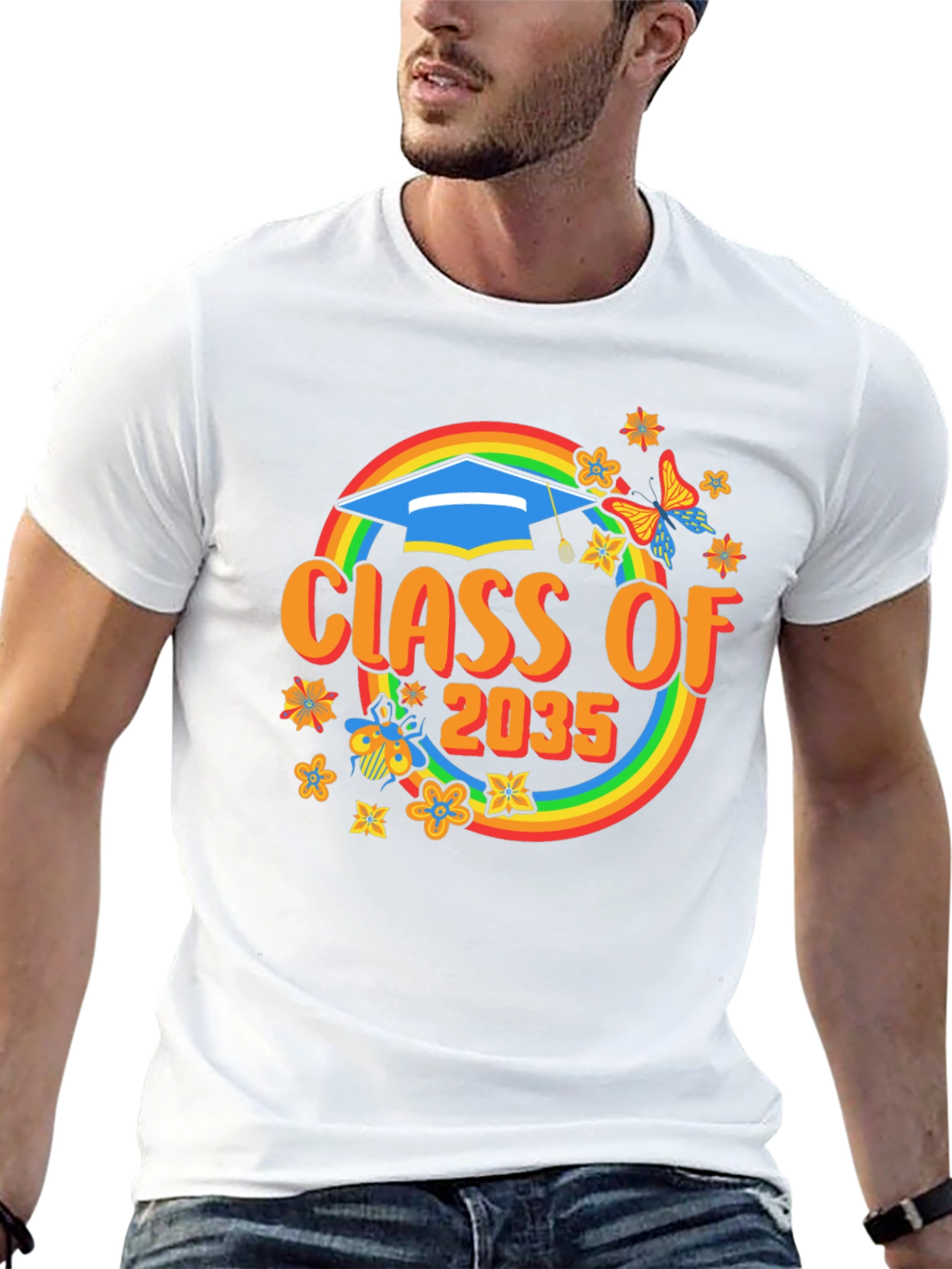 Class of 2035 Rainbow Graduation T-Shirt