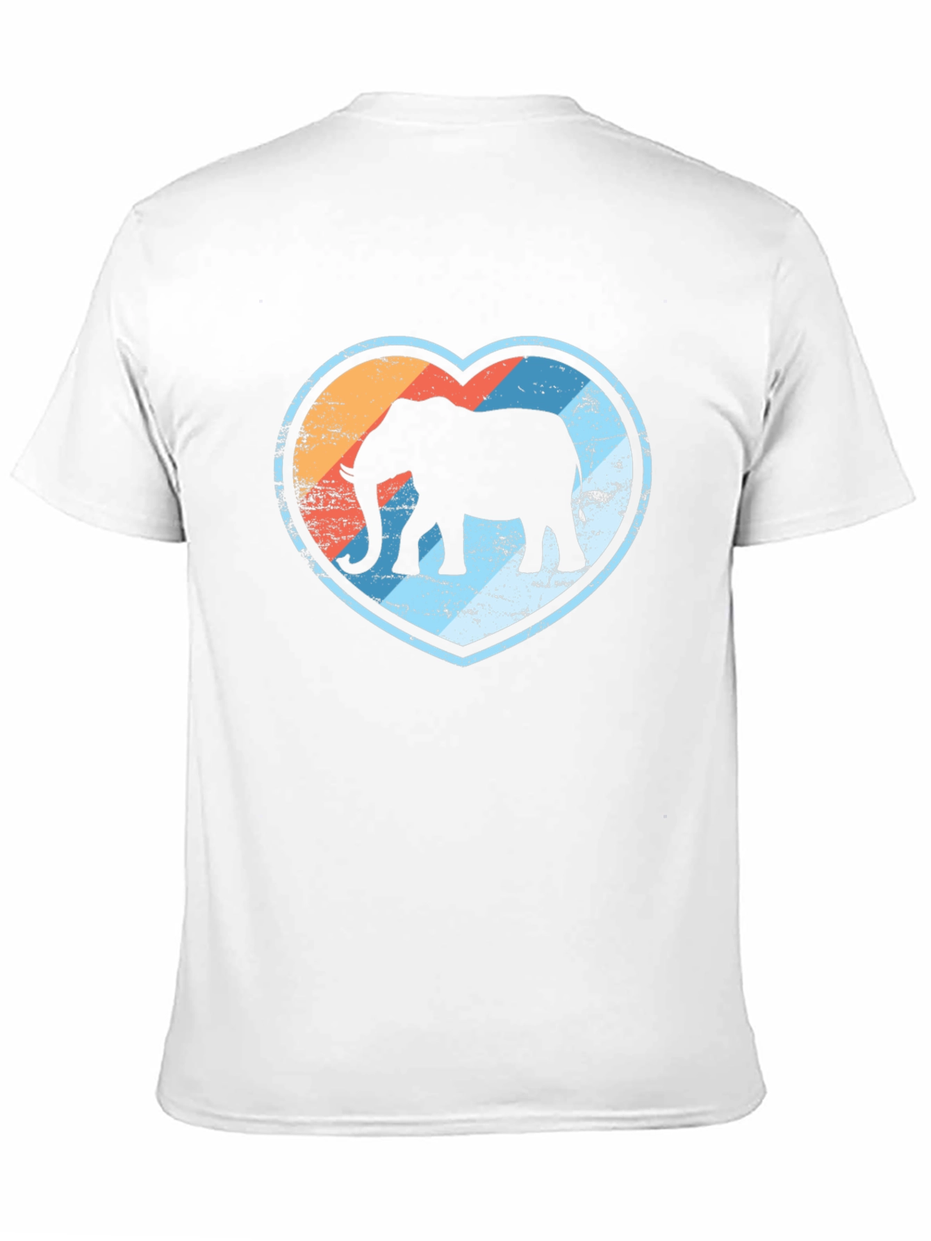 Elephant Heart Graphic Print Black T-Shirt