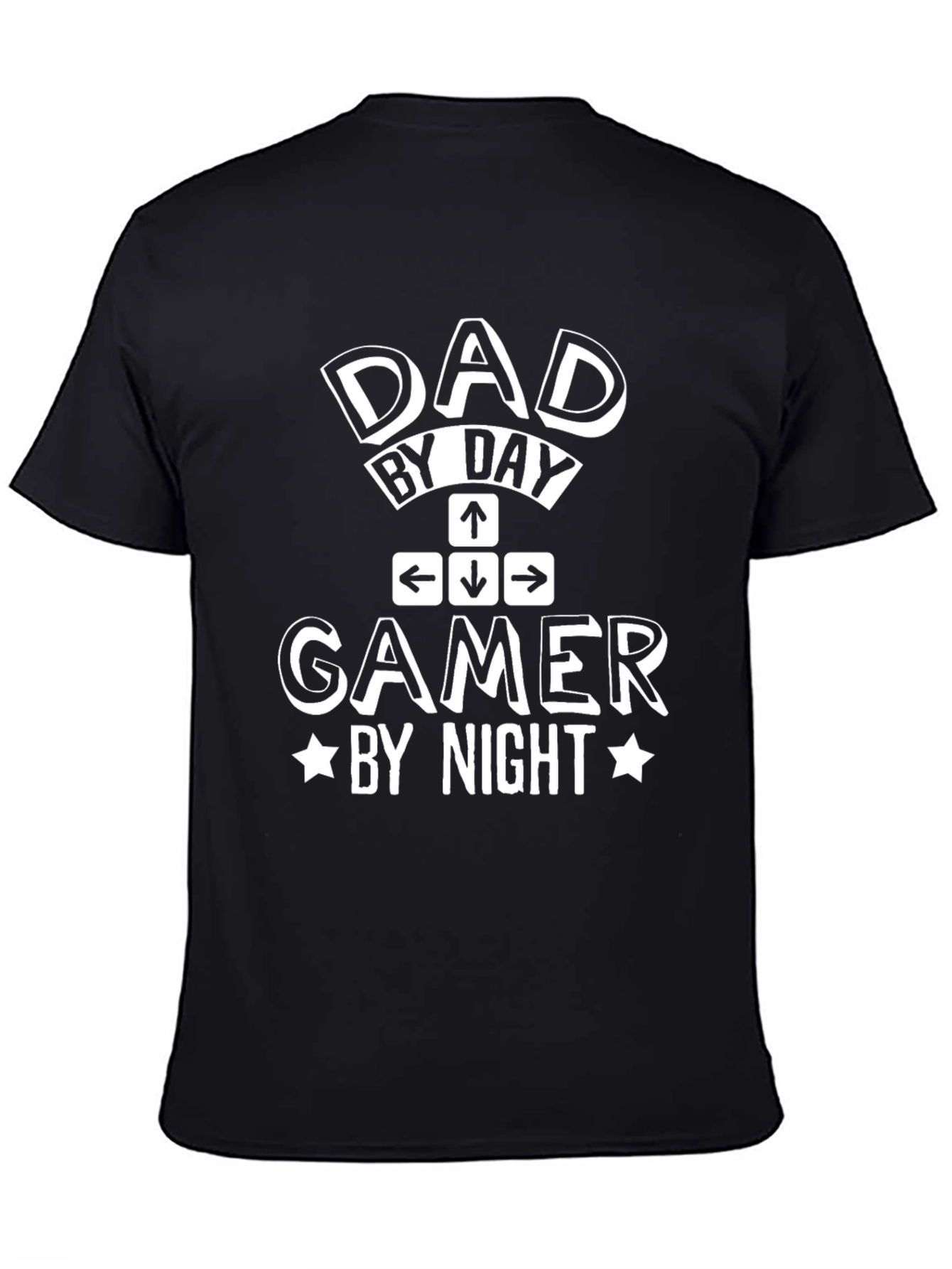 Dad By Day Gamer By Night Black T-Shirt