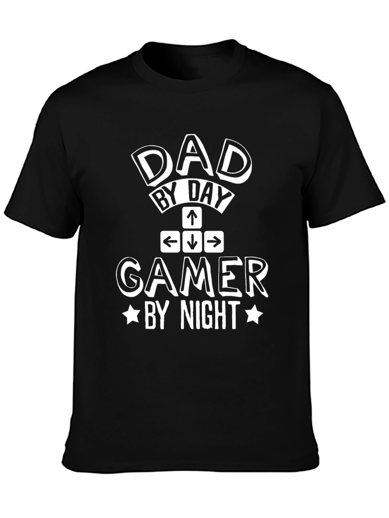 Dad By Day Gamer By Night Black T-Shirt