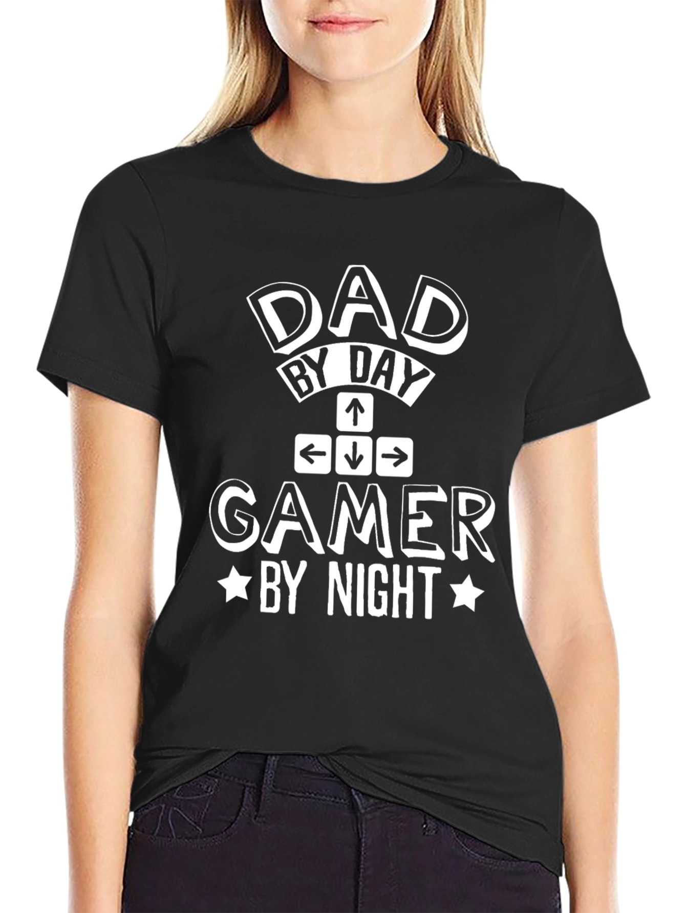 Dad By Day Gamer By Night Black T-Shirt