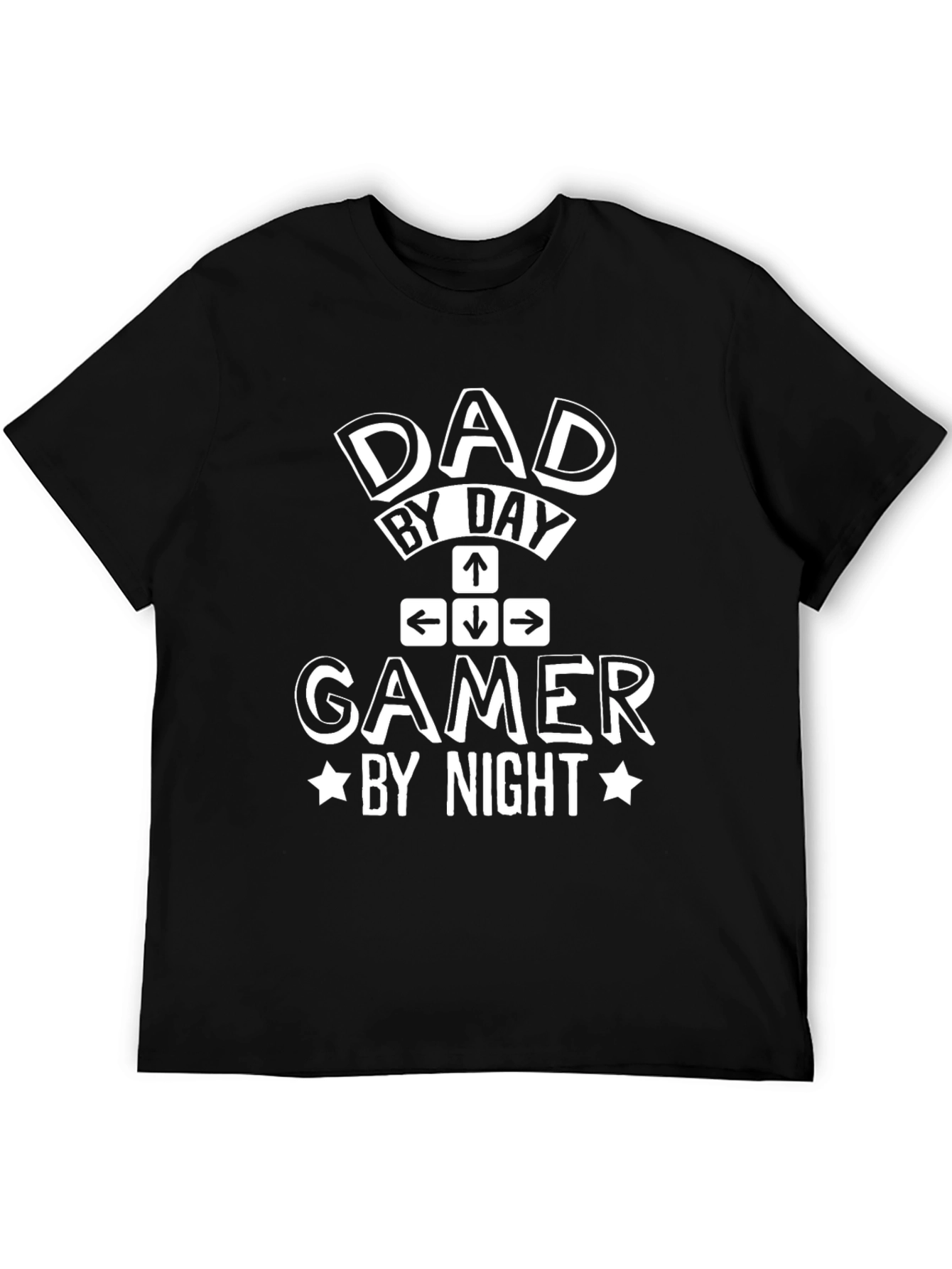 Dad By Day Gamer By Night Black T-Shirt