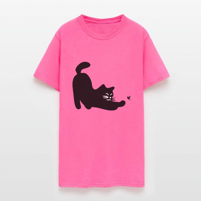 a cat playing with a dragonfly