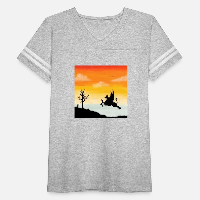 A griffin in the desert sunset