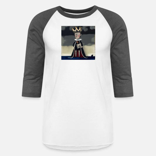 A man wearing a crown and holding a book