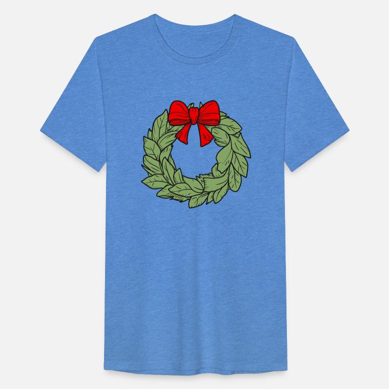 A wreath with a ribbon bow