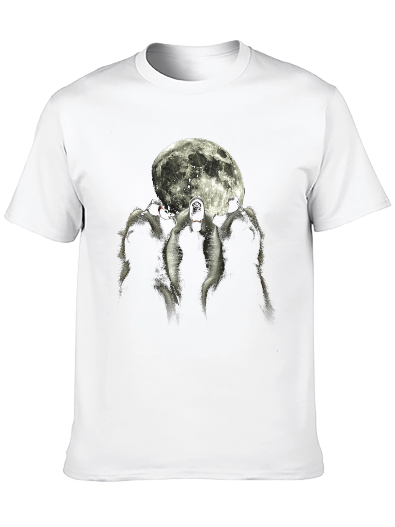 Wolf Moon Graphic Tee - Black Short Sleeve