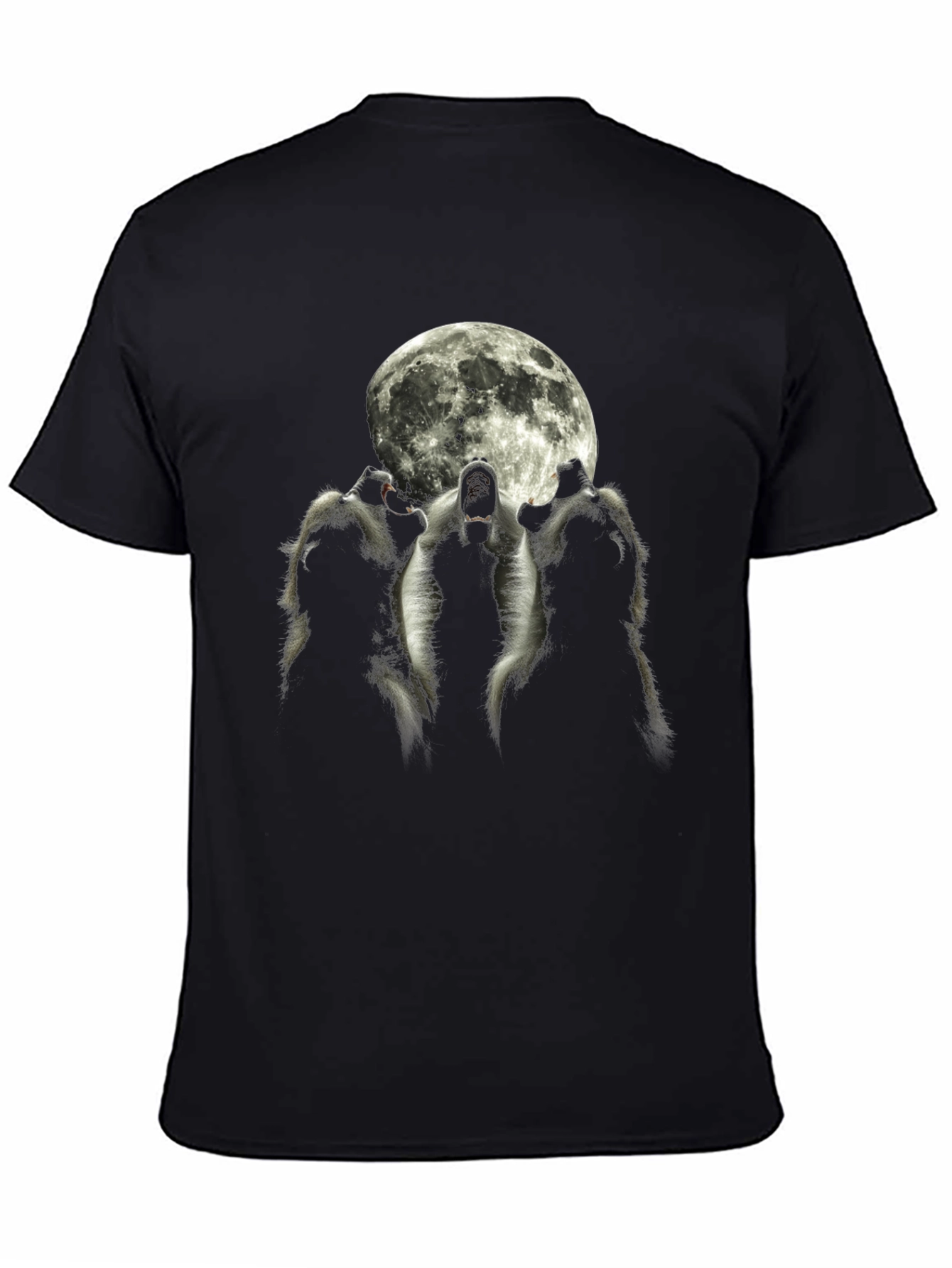 Wolf Moon Graphic Tee - Black Short Sleeve