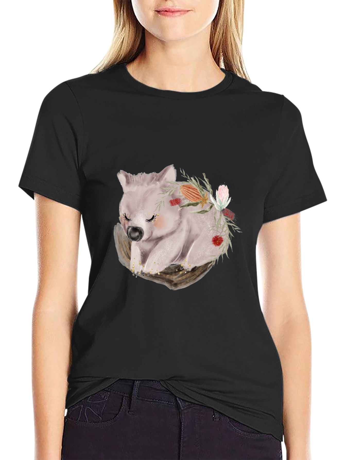 Wombat Floral T-Shirt - Soft & Stylish Tee