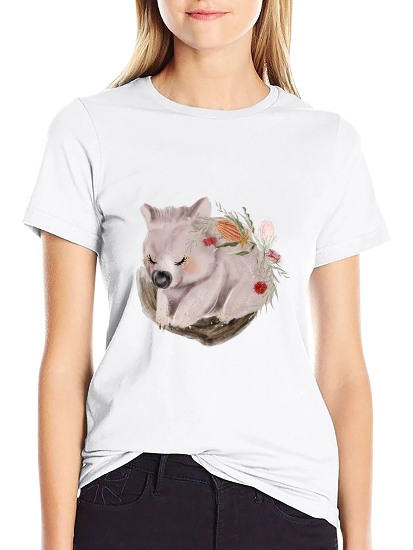 Wombat Floral T-Shirt - Soft & Stylish Tee