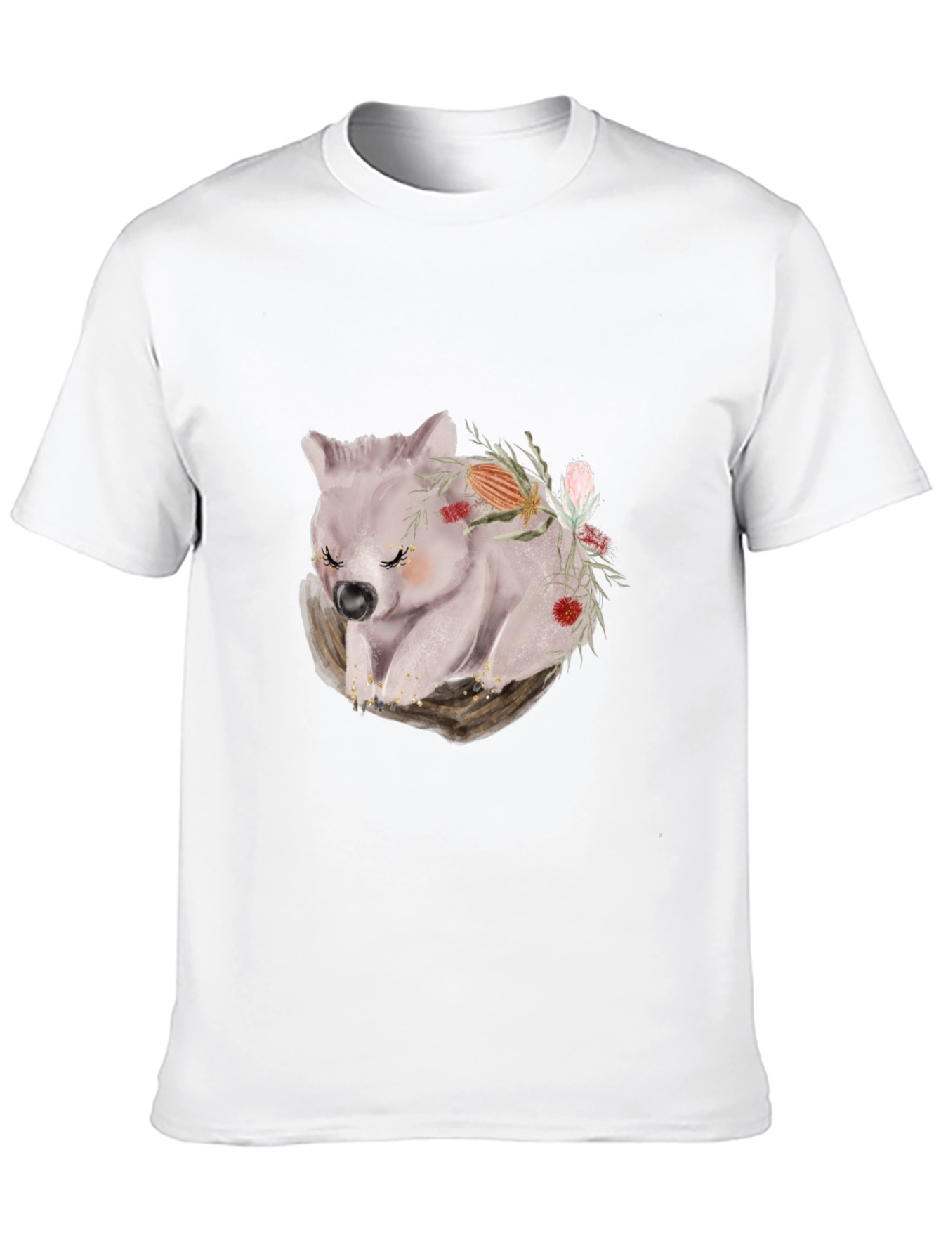 Wombat Floral T-Shirt - Soft & Stylish Tee