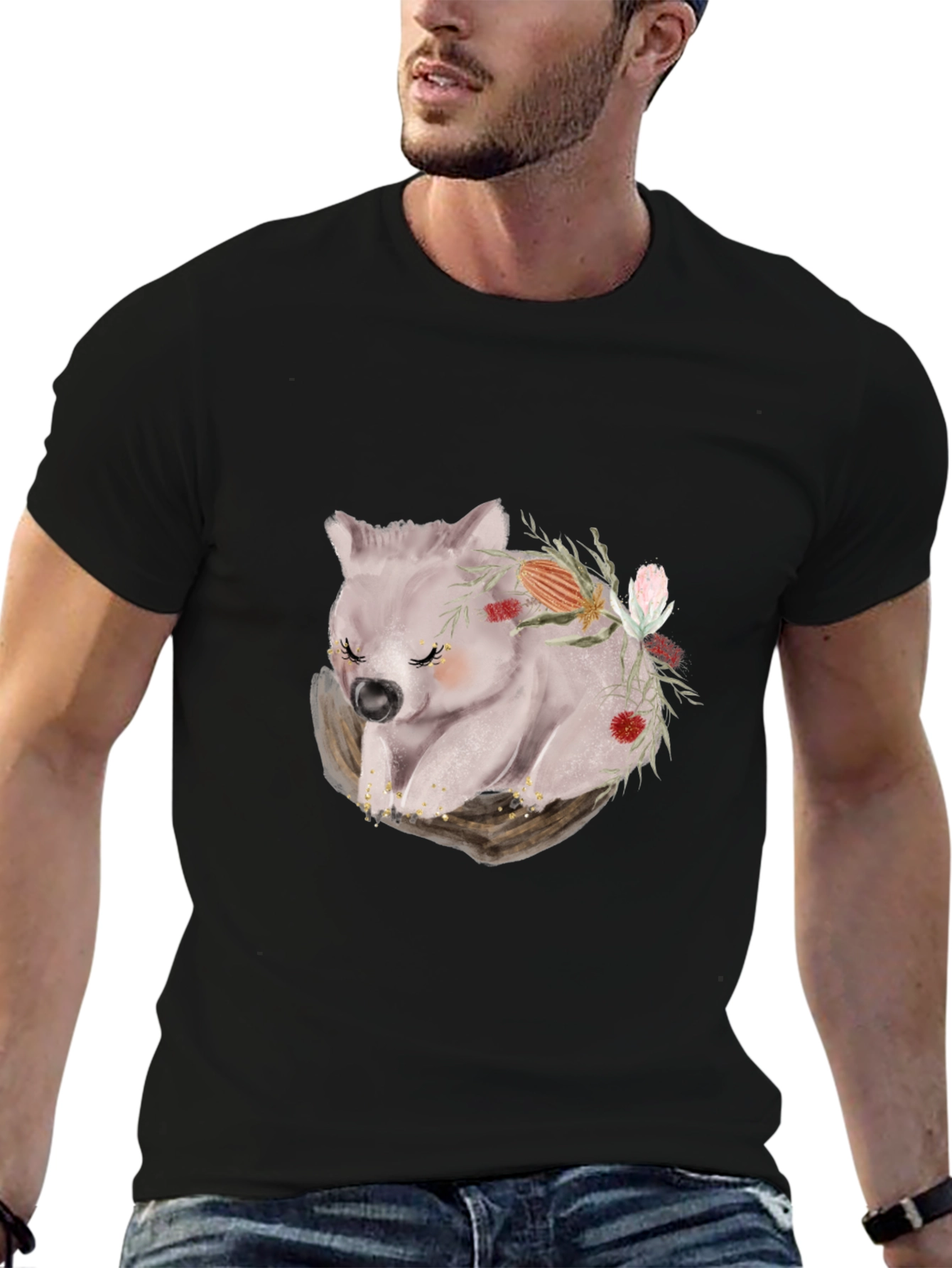Wombat Floral T-Shirt - Soft & Stylish Tee