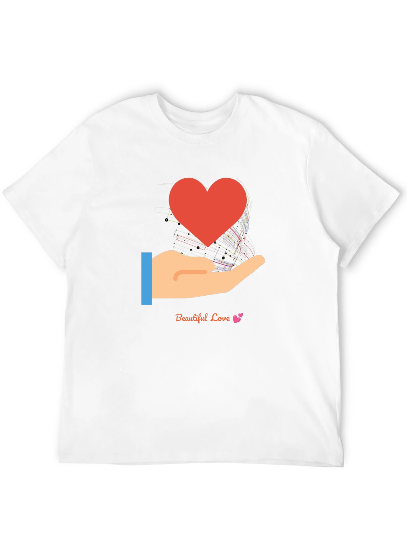 Love in Hand Graphic Tee - Heart Design