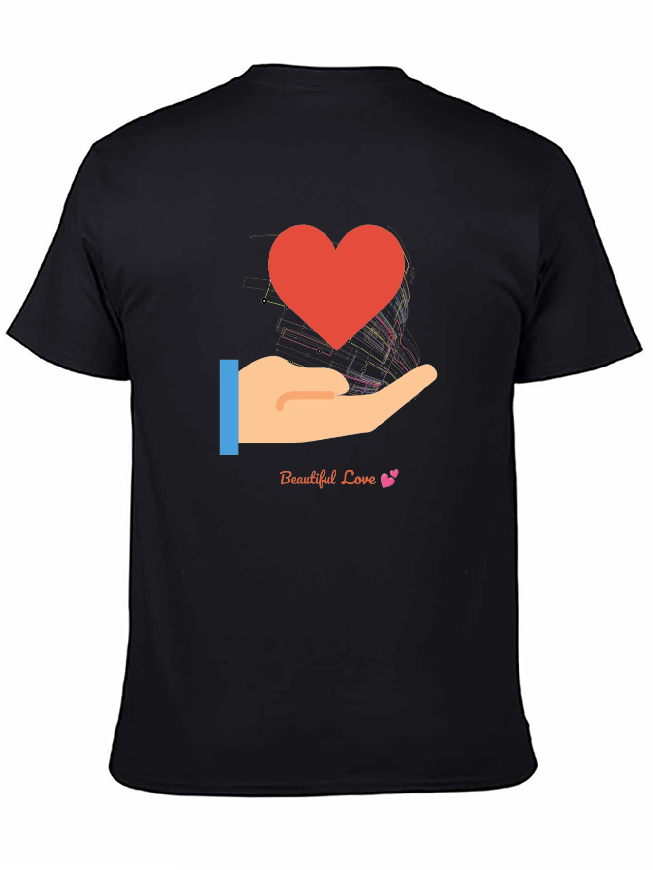 Love in Hand Graphic Tee - Heart Design
