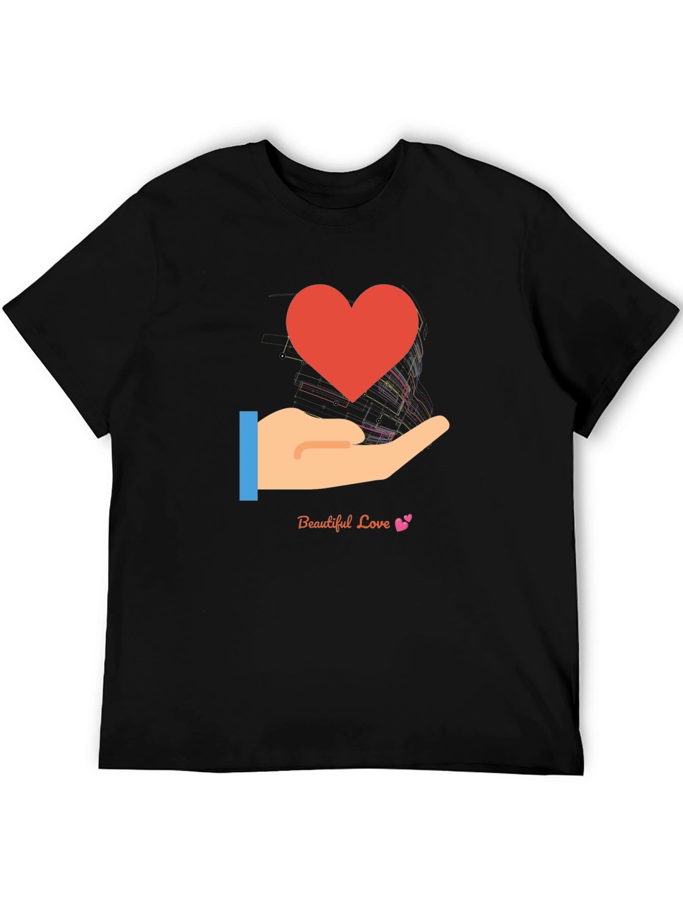 Love in Hand Graphic Tee - Heart Design