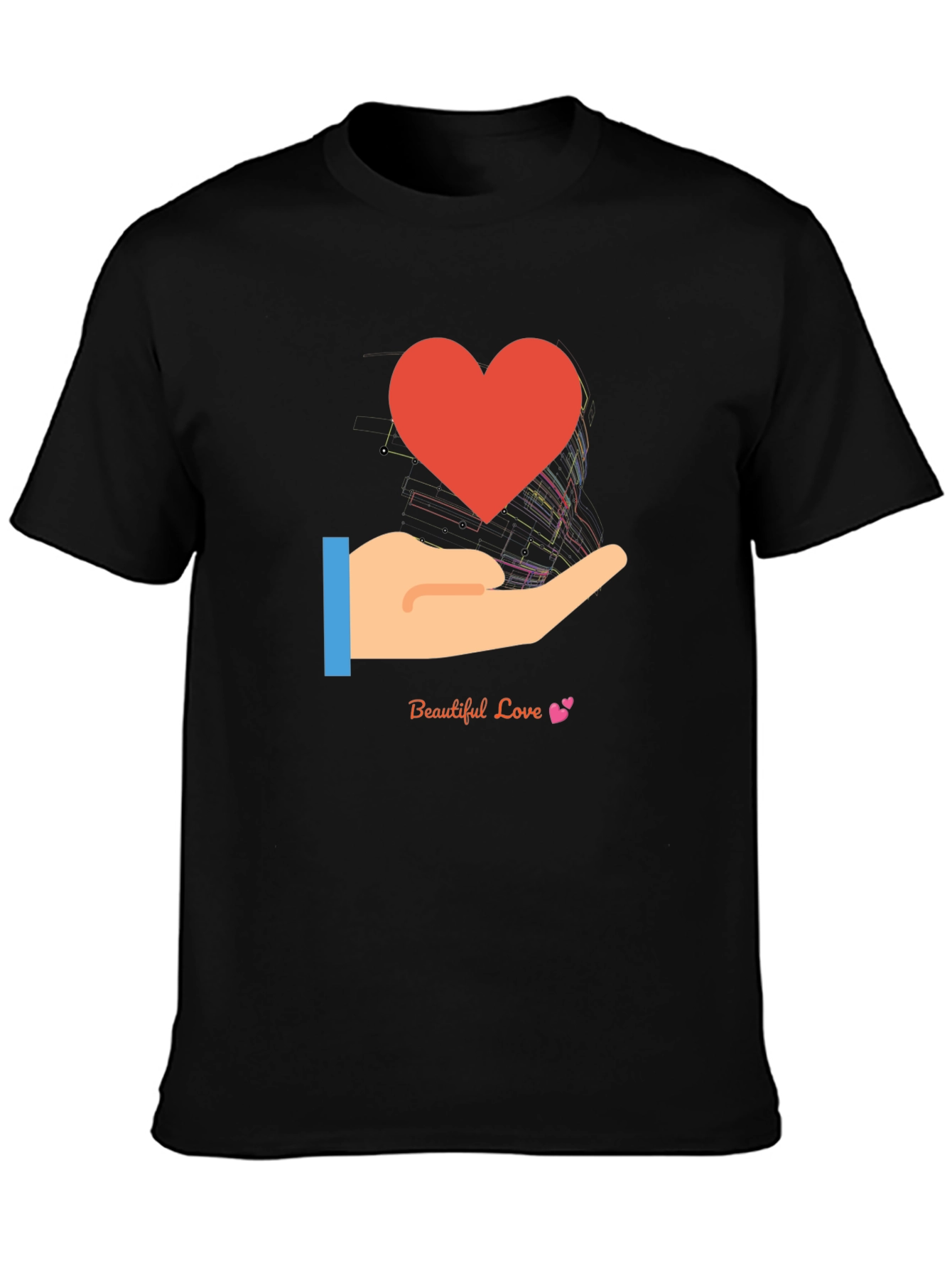 Love in Hand Graphic Tee - Heart Design