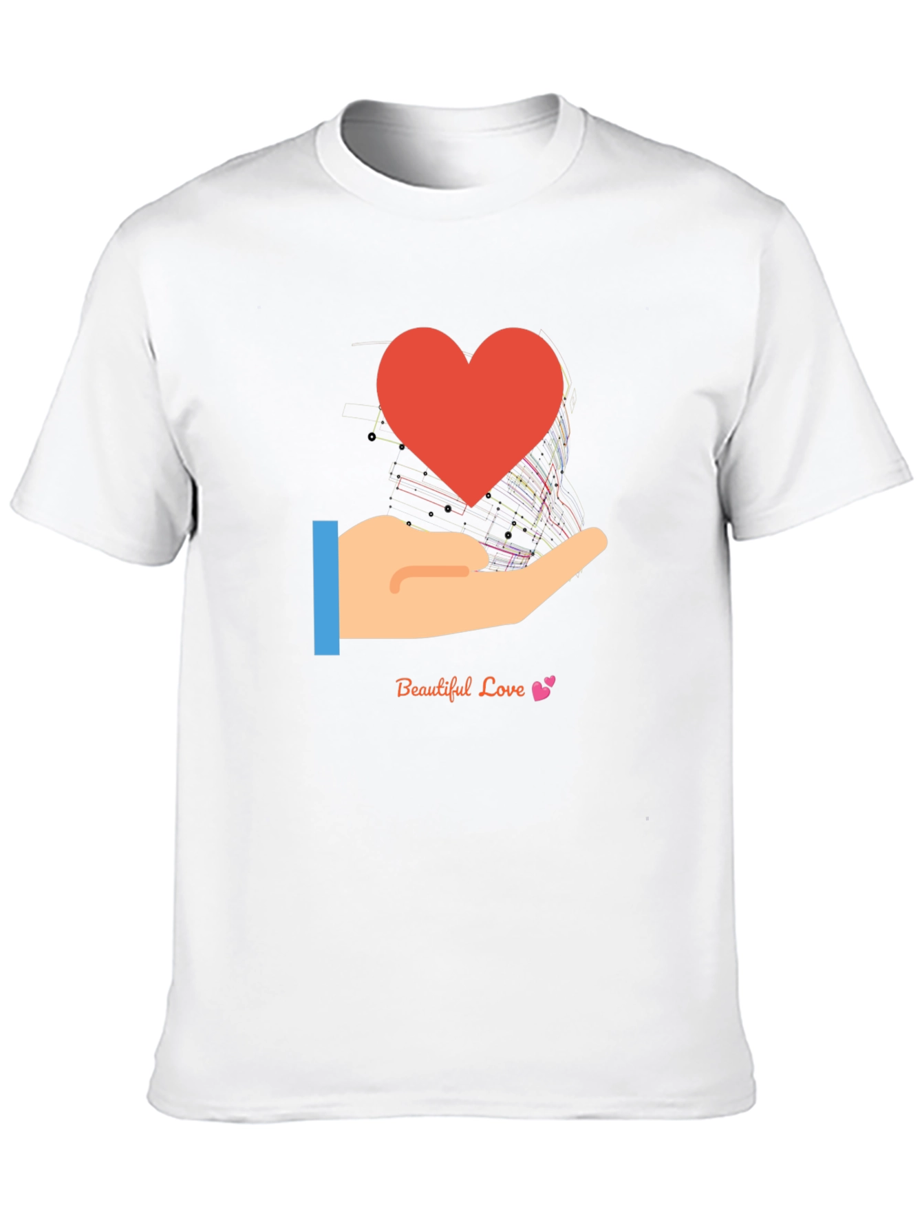 Love in Hand Graphic Tee - Heart Design