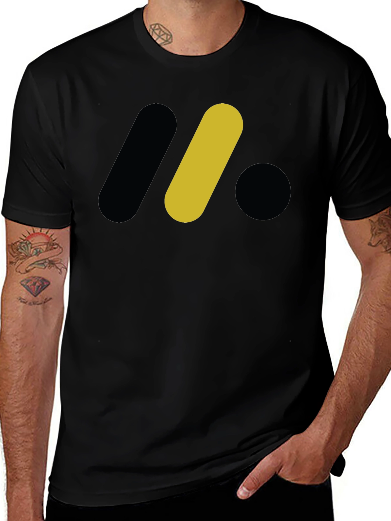 Abstract Graphic Tee - Black